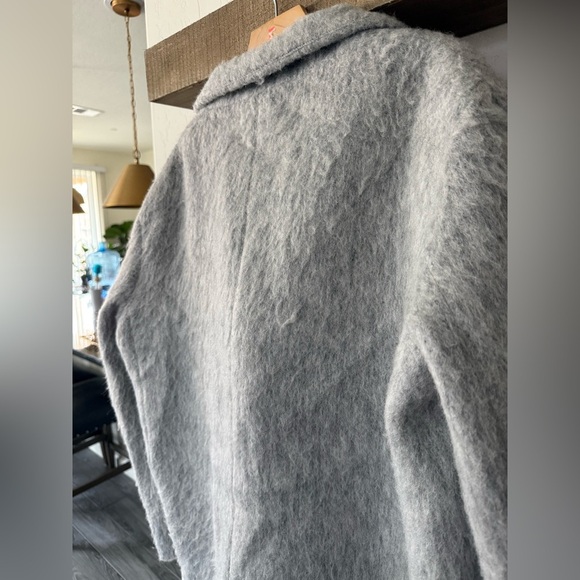 H&M|Oversized longline wool coat in faux mohair,moto zip•••Size 10,Classic style - Picture 10 of 15